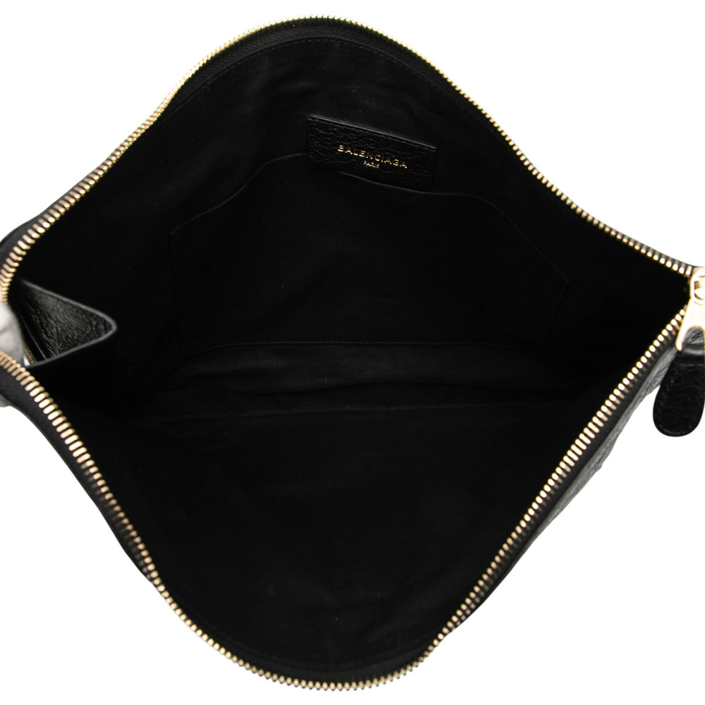 Pre-Loved Balenciaga Lambskin Motocross Giant 12 Zip Around Flat Clutch - Picture 4 of 7